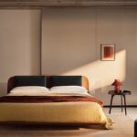 Letto Tata Bolzan con testiera imbottita in camera da letto