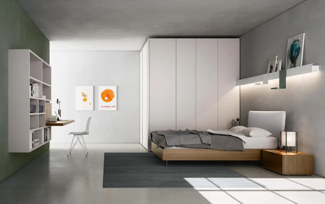 Camera Zalf con letto, armadio e zona studio