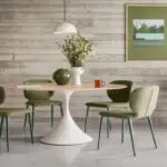 Tavolo rotondo Midj con sedie per sala da pranzo