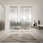 Porte vetrate Rimadesio a tutta altezza con profili sottili